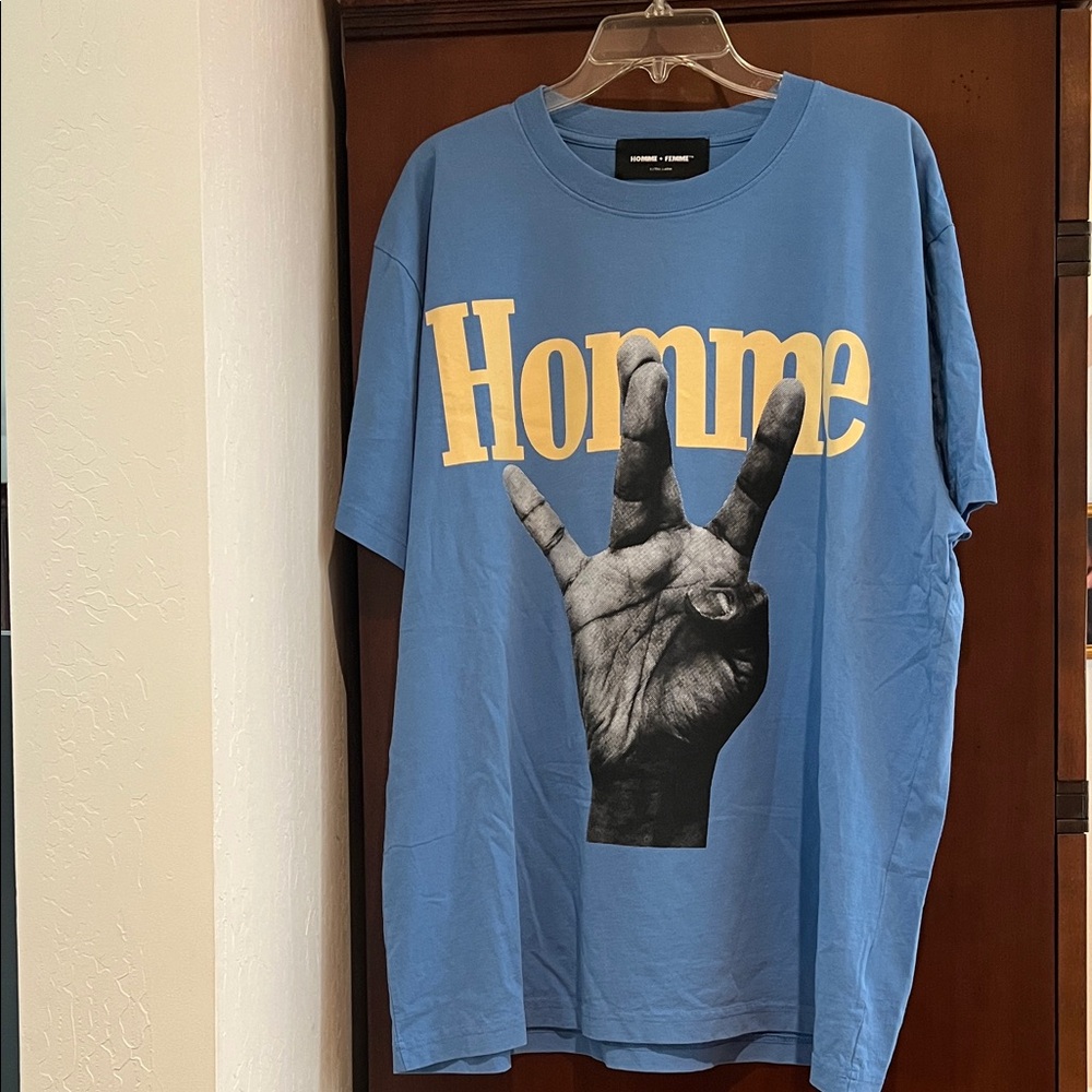 Homme Blue Graphic Tee